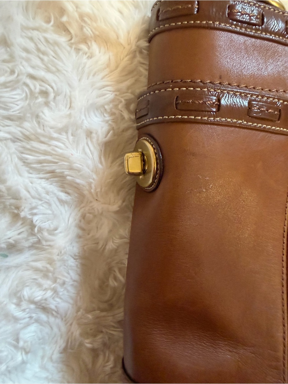 Coach 11231 Brown Leather Legacy Tote Shoulder Bag Brass Y2K - Picture 11 of 15